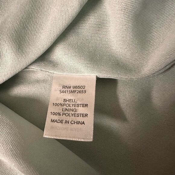 Krazy Kay light green chiffon off the shoulder blouse - Picture 7 of 11